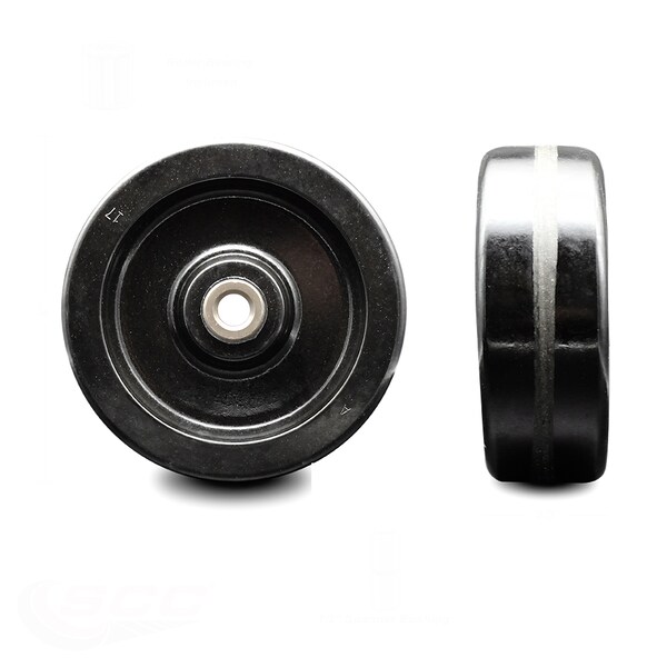 SCC - 8" Phenolic Wheel Only w/Roller Bearing - 1/2" Bore - 1400 lbs Capacity